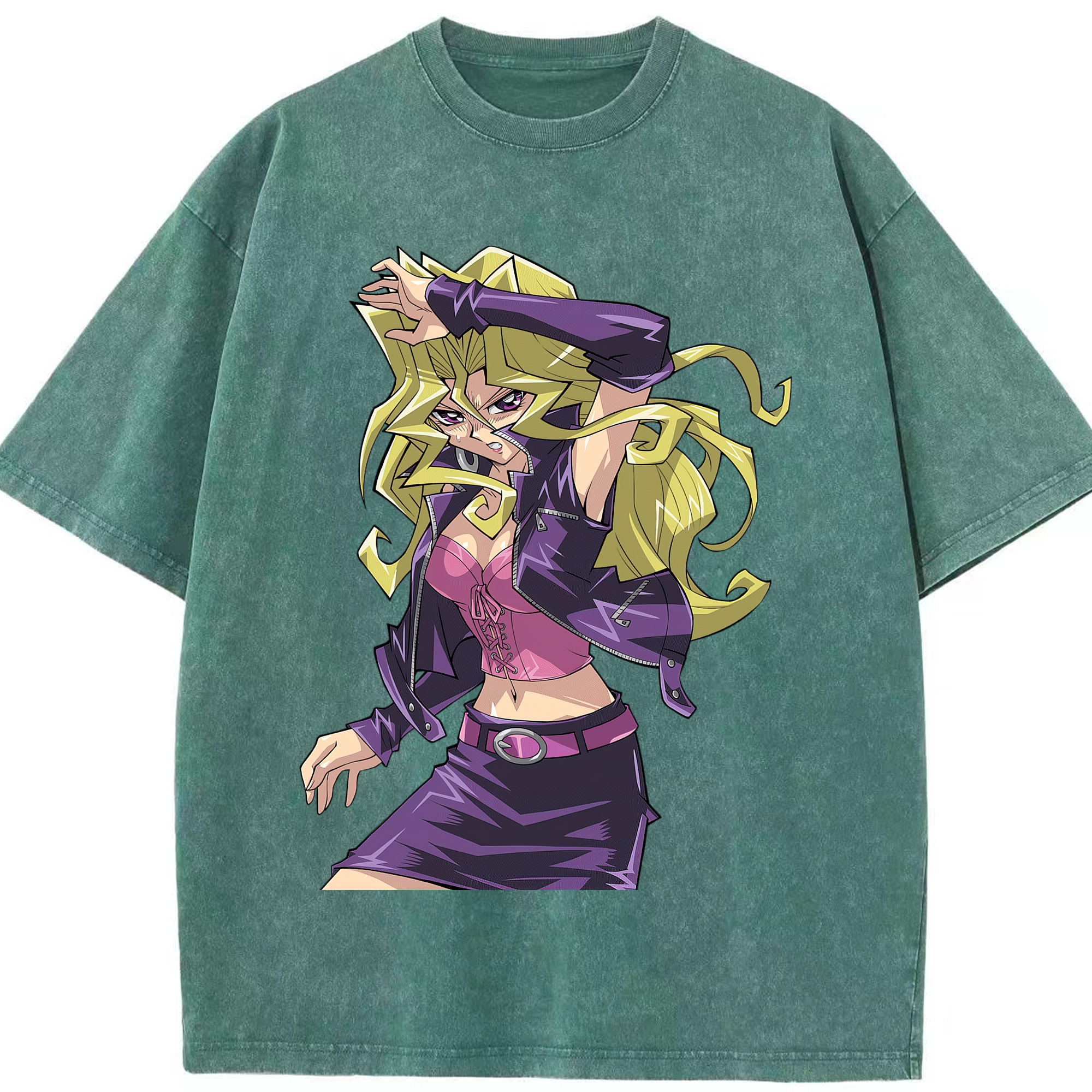 （画像用） 遊☆戯☆王 Yu-Gi-Oh! 綿100% ヴィンテージ風 半袖Tシャツ（フロントプリント）